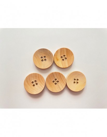 YUVARLAK AHŞAP DÜĞME (5Adet)