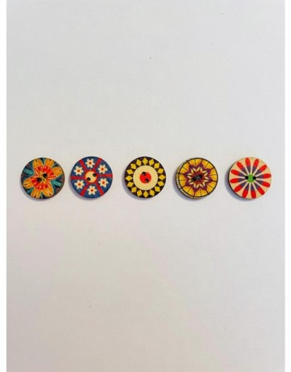 MANDALA  DÜĞME 5 ADET