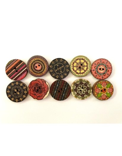 MANDALA  DÜĞME 10 ADET 2 CM