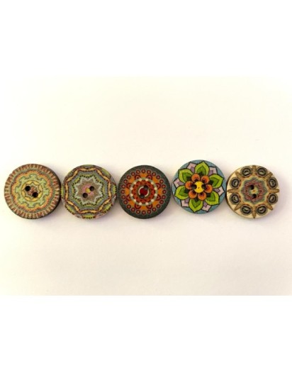 MANDALA  DÜĞME 5 ADET 2,2 CM