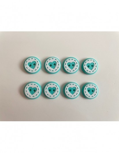 KALP DÜĞME  TURKUAZ 8'Lİ